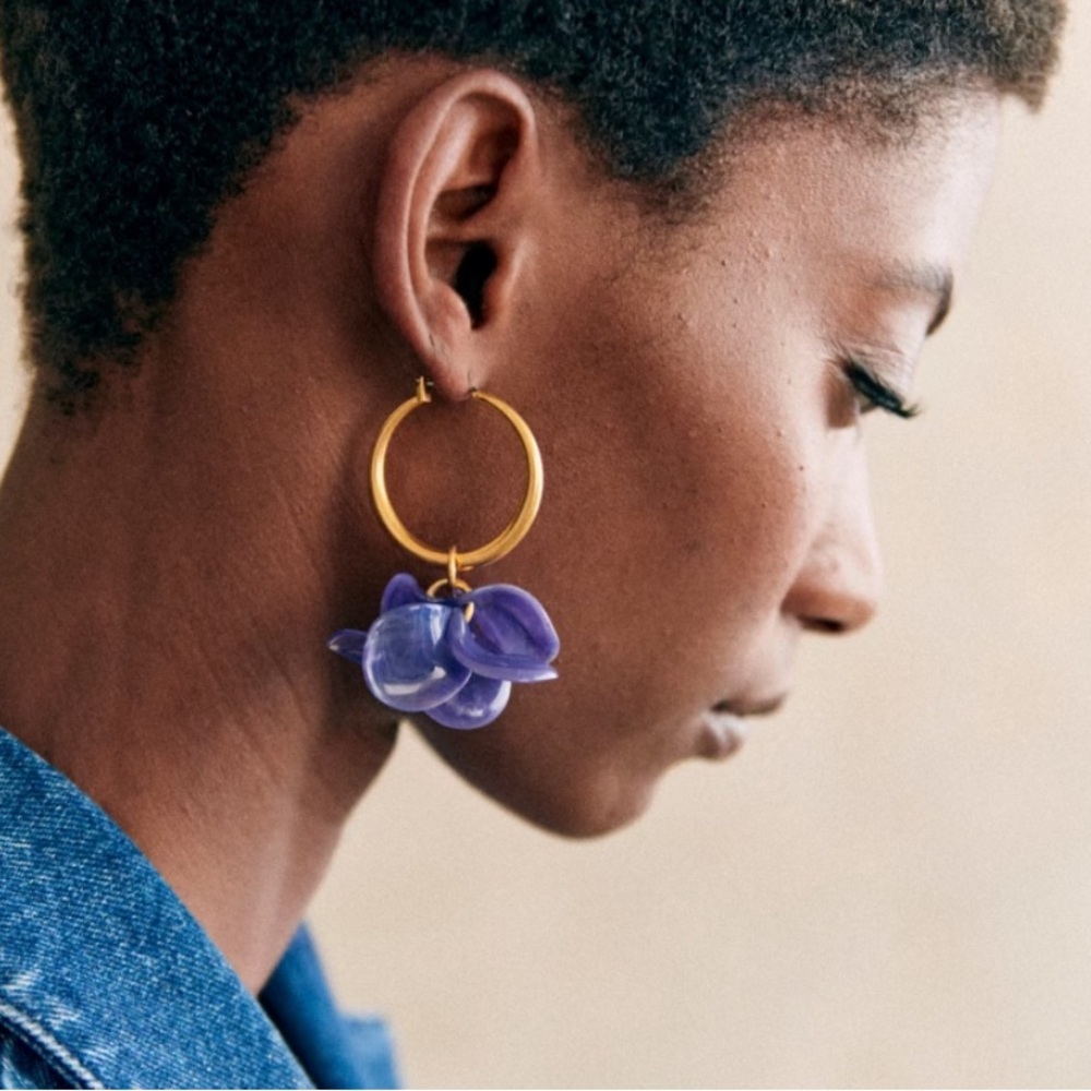 SÉZANE Flora Hoops in Lavender NEW & SOLD OUT